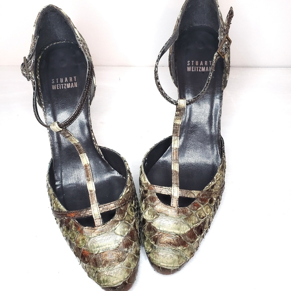 Rare Stuart Weitzman Vintage Snakeskin Pumps - Picture 2 of 6